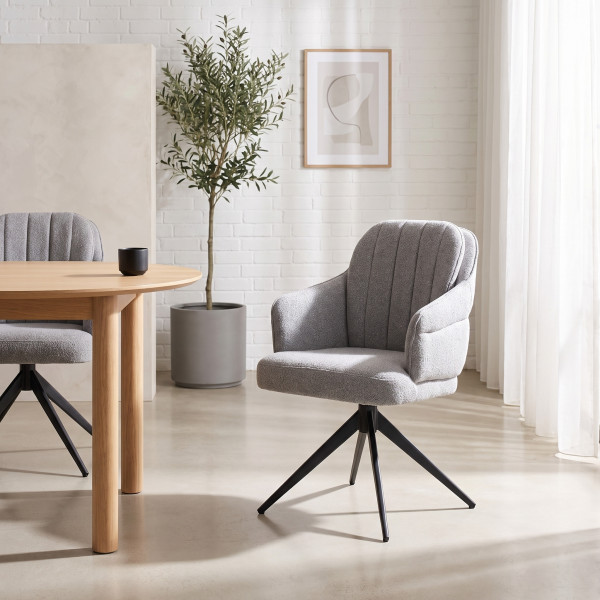 SPRING modern forgatható étkezőszék – szürke