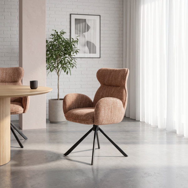 HAVEN modern forgatható étkezőszék – fahéj