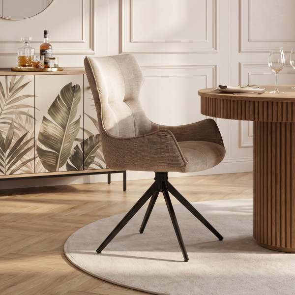 PULSE modern forgatható étkezőszék – bézs
