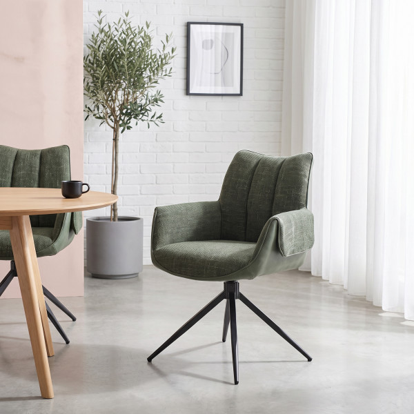 MOOD modern forgatható étkezőszék – zöld