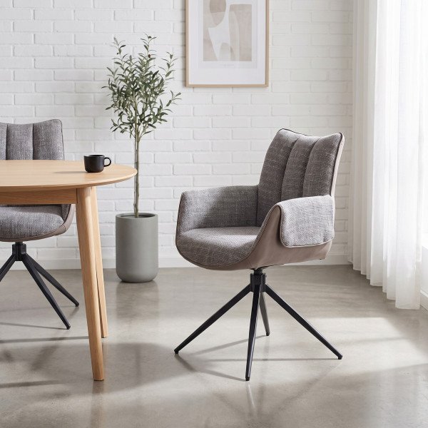 MOOD modern forgatható étkezőszék – szürke