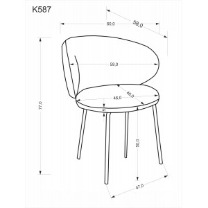 MANDY modern étkezőszék – szürke