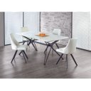 VENTARO étkezőasztal 160 cm – fehér / fekete
