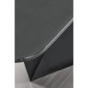 VALDORA bővíthető étkezőasztal 160–200 cm – sötétszürke / fekete