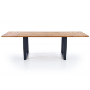 ROVELLO bővíthető étkezőasztal 160–250 cm – világos tölgy / fekete