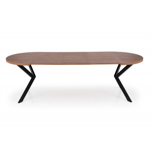 CASTERO bővíthető étkezőasztal 100–250 cm – dió / fekete