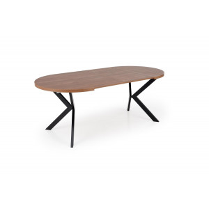 CASTERO bővíthető étkezőasztal 100–250 cm – dió / fekete