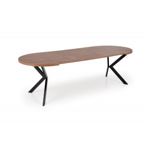 CASTERO bővíthető étkezőasztal 100–250 cm – dió / fekete