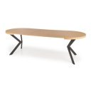 CASTERO bővíthető étkezőasztal 100–250 cm – tölgy / fekete