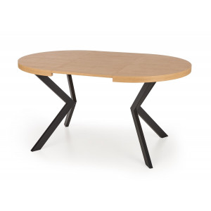 CASTERO bővíthető étkezőasztal 100–250 cm – tölgy / fekete