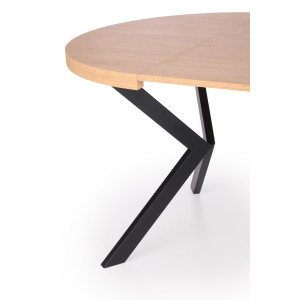 CASTERO bővíthető étkezőasztal 100–250 cm – tölgy / fekete