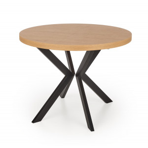 CASTERO bővíthető étkezőasztal 100–250 cm – tölgy / fekete