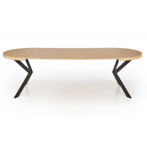 CASTERO bővíthető étkezőasztal 100–250 cm – tölgy / fekete