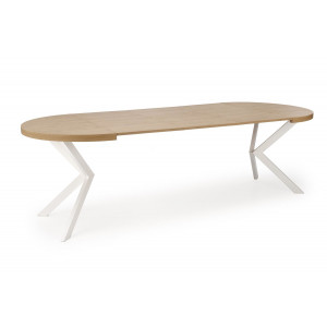 CASTERO bővíthető étkezőasztal 100–250 cm – tölgy / fehér