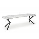 CASTERO bővíthető étkezőasztal 100–250 cm – márvány dekor / fekete