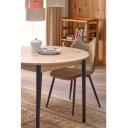 NOVARO bővíthető étkezőasztal 102–142 cm – Artisan tölgy / fekete