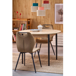 NOVARO bővíthető étkezőasztal 102–142 cm – Artisan tölgy / fekete