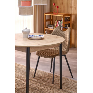 NOVARO bővíthető étkezőasztal 102–142 cm – Artisan tölgy / fekete