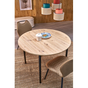 NOVARO bővíthető étkezőasztal 102–142 cm – Artisan tölgy / fekete