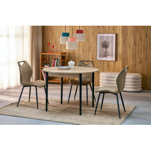 NOVARO bővíthető étkezőasztal 102–142 cm – Artisan tölgy / fekete