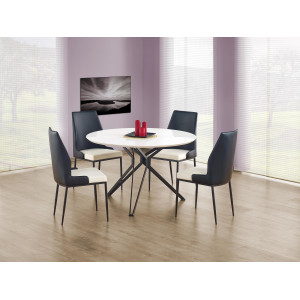 ORBIS kerek étkezőasztal 120 cm – fehér / fekete