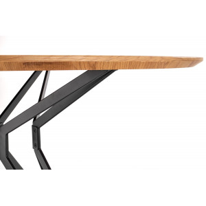 ORBIS kerek étkezőasztal 120 cm – tölgy / fekete