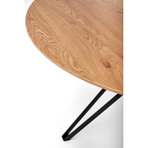 ORBIS kerek étkezőasztal 120 cm – tölgy / fekete