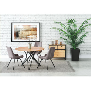 ORBIS kerek étkezőasztal 120 cm – tölgy / fekete