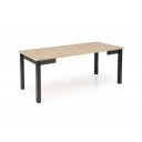 LUNARO bővíthető étkezőasztal 80–200 cm – Artisan tölgy / fekete