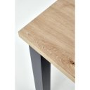 LUNARO bővíthető étkezőasztal 80–200 cm – Artisan tölgy / fekete