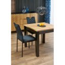 LUNARO bővíthető étkezőasztal 80–200 cm – Artisan tölgy / fekete