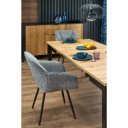 LUNARO bővíthető étkezőasztal 80–200 cm – Artisan tölgy / fekete