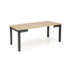 LUNARO bővíthető étkezőasztal 80–200 cm – Artisan tölgy / fekete