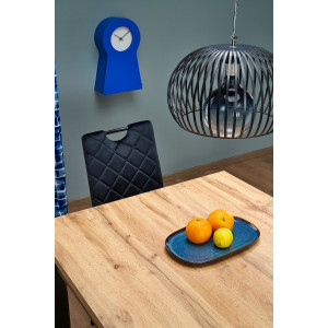 LUNARO bővíthető étkezőasztal 80–200 cm – Artisan tölgy / fekete