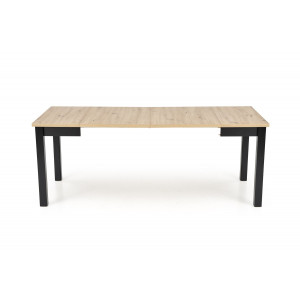 LUNARO bővíthető étkezőasztal 80–200 cm – Artisan tölgy / fekete