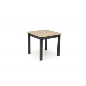 LUNARO bővíthető étkezőasztal 80–200 cm – Artisan tölgy / fekete
