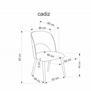 HAVANA modern fa étkezőszék – szürke