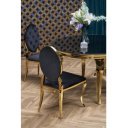 LORENZA kerek étkezőasztal 120 cm – fekete / arany