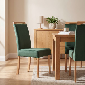 HANDLE OAK modern fa étkezőszék – zöld HALMAR