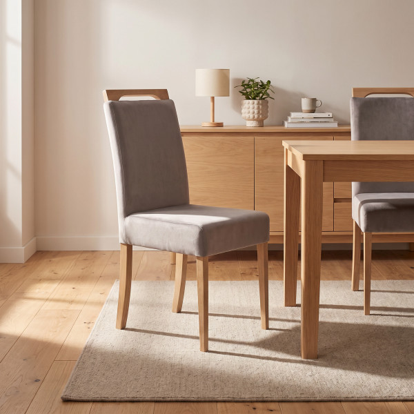 HANDLE OAK modern fa étkezőszék – szürke