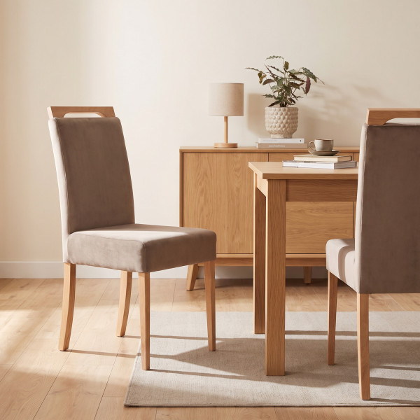 HANDLE OAK modern fa étkezőszék – bézs