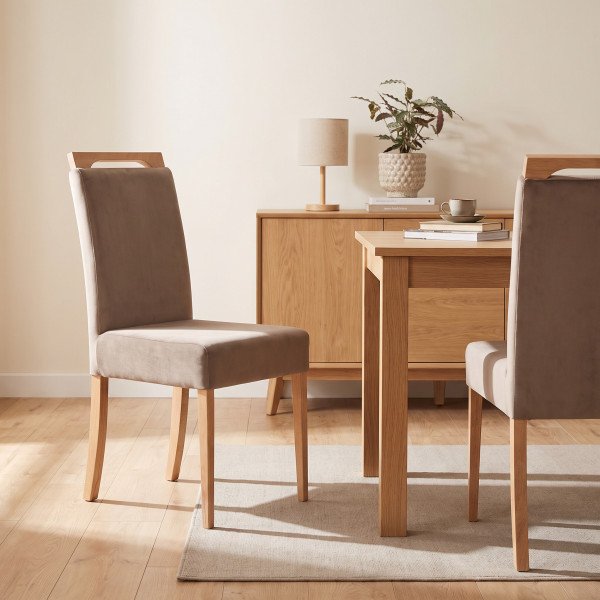 HANDLE OAK modern fa étkezőszék – bézs