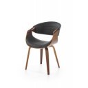 CURVE modern fa étkezőszék – fekete