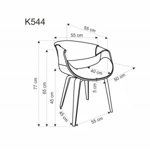 CURVE modern fa étkezőszék – fekete