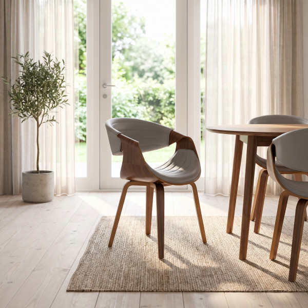 CURVE modern fa étkezőszék – szürke