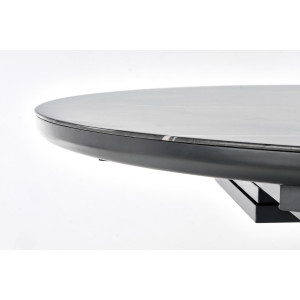 MIRAVO bővíthető étkezőasztal 120–160 cm – szürke márvány / sötétszürke