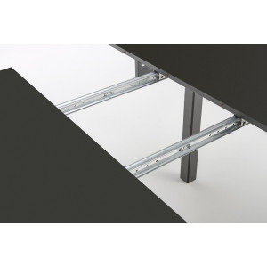 ELVIA bővíthető étkezőasztal 102–142 cm – fekete / fekete