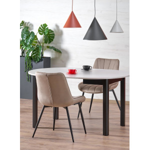 ELVIA bővíthető étkezőasztal 102–142 cm – kasmír / fekete