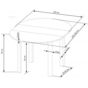 ELVIA bővíthető étkezőasztal 102–142 cm – Craft tölgy / Craft tölgy