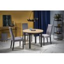 ELVIA bővíthető étkezőasztal 102–142 cm – Artisan tölgy / fekete